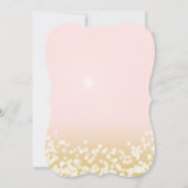 ピンクとゴールドのきらきら ブライダルシャワー 招待状 (裏面)