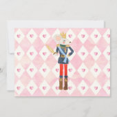 ピンクとゴールドのくるみ割り人形の誕生日シュガープラムフェアリー 招待状 (裏面)