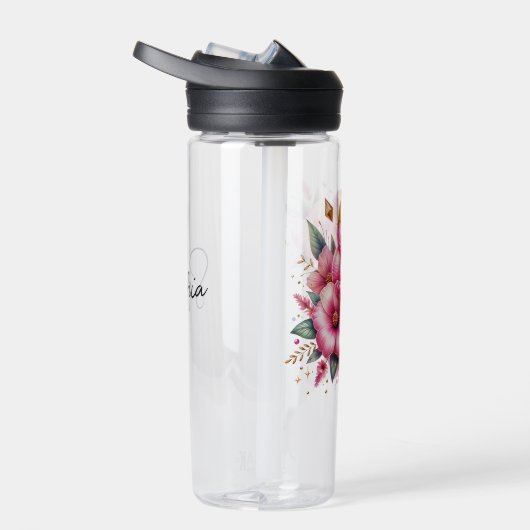 ピンクとゴールドのアイスコーンのカスタムオーダー ウォーターボトル (右面)