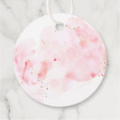 ピンクとゴールドのウェディングシャワーお礼 フェイバータグ (裏面)