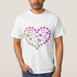 ピンクとゴールドのグラデーション クリップアート Tシャツ