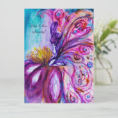 ピンクとゴールドのスパークルがキュートな花の妖精 招待状 (スタンド正面)