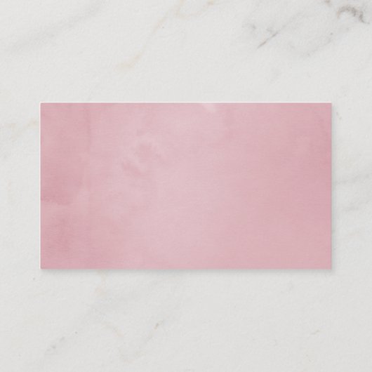 ピンクとゴールドのトロピカルフラワーリーフ プレイスカード (裏面)