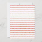 ピンクとゴールドのハート ブライダルシャワー 招待状 (裏面)