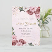 ピンクとゴールドのバット・ミッツヴァ招待状 招待状 (スタンド正面)