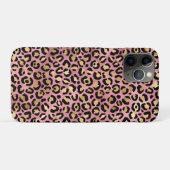 ピンクとゴールドのヒョウ柄シリーズ デザイン 15 Case-Mate iPhoneケース (裏面(横))