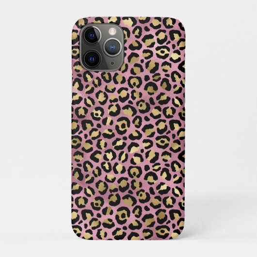 ピンクとゴールドのヒョウ柄シリーズ デザイン 15 Case-Mate iPhoneケース (裏)