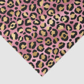 ピンクとゴールドのヒョウ柄プリント 薄葉紙 (詳細)