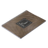 ピンクとゴールドのフォイルのモノグラムのスティップノート ノートブック (左側)