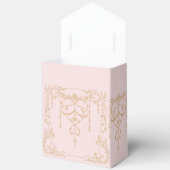 ピンクとゴールドのフランスアンティークウェディング フェイバーボックス (見開き)