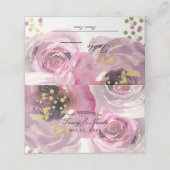 ピンクとゴールドのモダンな花の結婚式テーブル席 プレイスカード (外部開封)