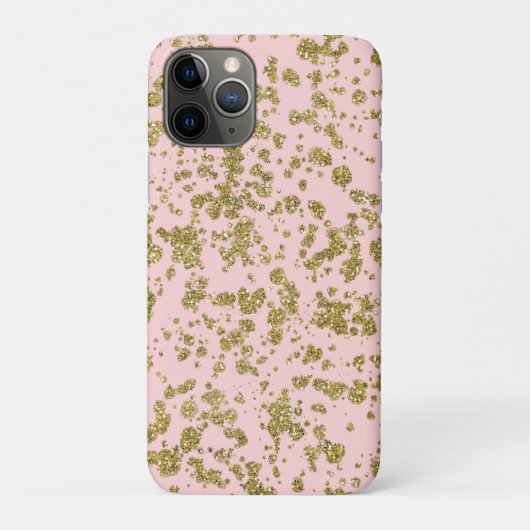 ピンクとゴールドのラメで女の子らしいモダンスプラッター Case-Mate iPhoneケース (裏)