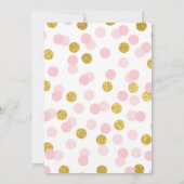 ピンクとゴールドのリトルプリンセス招待状 招待状 (裏面)