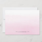 ピンクとゴールドのレシピカード 招待状 (裏面)