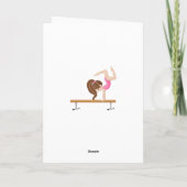 ピンクとゴールドの体操 18歳の誕生日パーティー サンキューカード (裏面)