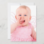 ピンクとゴールドの体操 2歳の誕生日パーティーの写真 招待状 (裏面)