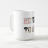 ピンクとゴールドの大理石のプリンセスビューティーブライドトゥビー コーヒーマグカップ (正面左)