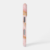 ピンクとゴールドの大理石 iPhoneケース (右側面)