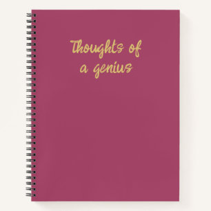 ピンクとゴールドの天才の思考 おかしい ノートブック