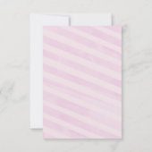 ピンクとゴールドの女の子ベイビーシャワー Thank you 招待状 (裏面)