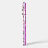 ピンクとゴールドの幾何学模様 フローラル柄 Case-Mate iPhoneケース (裏面 / 左)