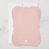 ピンクとゴールドの洗礼招待状 〜 偽のゴールド 招待状 (裏面)