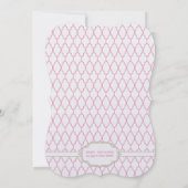 ピンクとゴールドの洗礼・命名式招待状 招待状 (裏面)