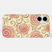 ピンクとゴールドの花とリボンのプリンセスバラ Case-Mate iPhoneケース (裏面 (横))