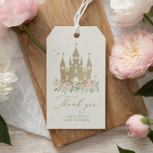 ピンクとゴールドの花のプリンセスベイビーシャワー