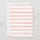 ピンクとゴールドの花の飾られたパンプキンの女の子のベビーシャワー 招待状 (裏面)