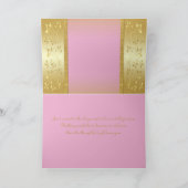 ピンクとゴールドの花柄感謝カード サンキューカード (内部)