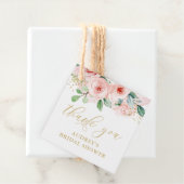 ピンクとゴールドの花柄、感謝の気持ちを伝えるタグ フェイバータグ (インサイチュ)