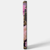 ピンクとゴールドの蝶の名入れ Case-Mate iPhoneケース (裏面 / 左)