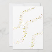 ピンクとゴールドの1歳誕生日 招待状 (裏面)