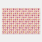 ピンクとゴールドの3色セット ラッピングペーパーシート (正面2)