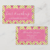 ピンクとゴールドフォイルサマースイカおもしろい 名刺 (正面/裏面)