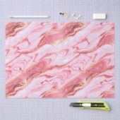 ピンクとゴールドフォイル大理石 薄葉紙 (クラフト)