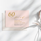ピンクとゴールド | 60年愛されてきた 60歳誕生日パーティー 招待状
