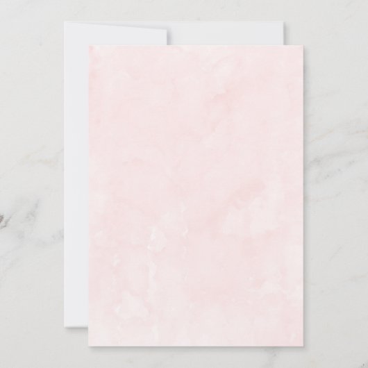 ピンクとサンゴ植物牡丹の花嫁の昼食会 招待状 (裏面)