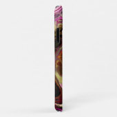 ピンクとシャートレウス大理石絞り染めとモノグラム Case-Mate iPhoneケース (裏面/右)