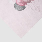 ピンクとシルバーのキラキラ輝くバルーン 薄葉紙 (詳細)