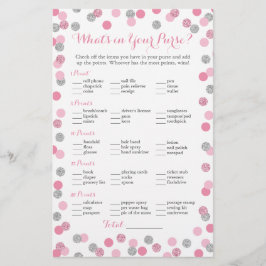 ピンクとシルバーのグリッターあなたの財布のゲームの何が