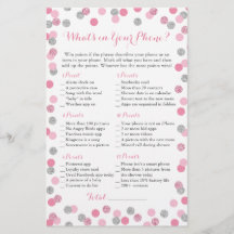 ピンクとシルバーのグリッターあなたの電話ゲームの何が