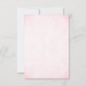 ピンクとシルバーのグリッタールック結婚式の出欠確認カード 出欠カード (裏面)