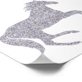 ピンクとシルバーのケンタッキー・ダービーウェルカムサイン ポスター (角)