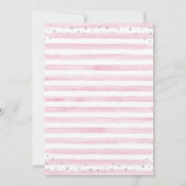 ピンクとシルバーのダイヤモンドユニコーン赤ちゃんシャワー 招待状 (裏面)