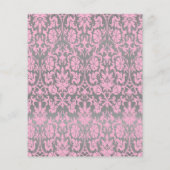 ピンクとシルバーのダマスクのテディベア – ゲーム チラシ (裏面)