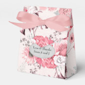 ピンクとシルバーのフローラ フェイバーボックス (正面サイド)