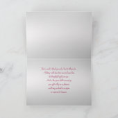 ピンクとシルバーの写真入り感謝カード サンキューカード (内部)