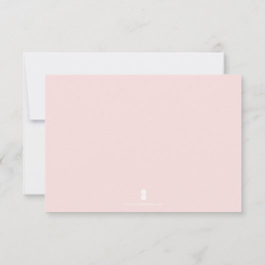 ピンクとシルバーの愛と感謝のカード ありがとう サンキューカード (裏面)